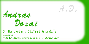 andras dosai business card